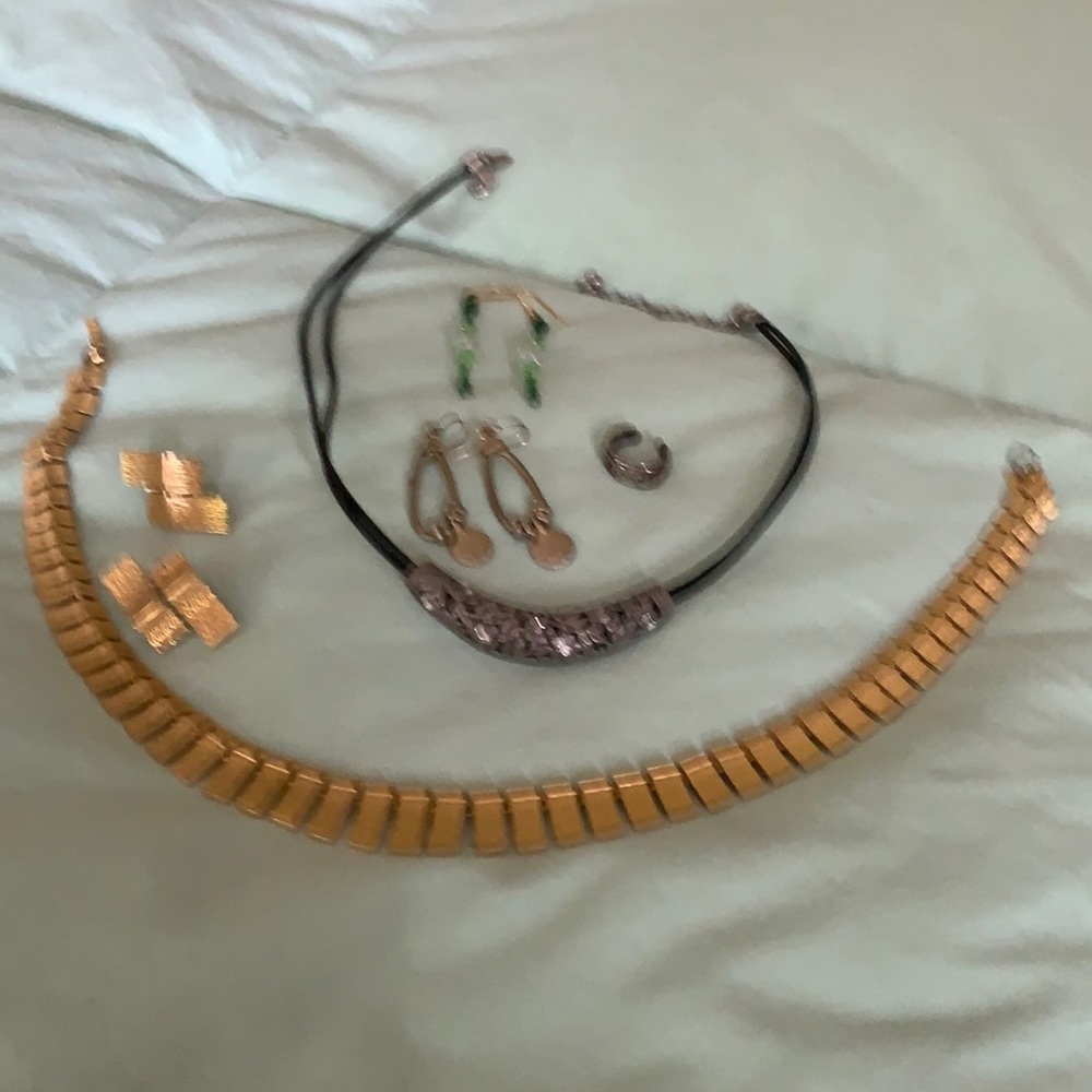 Group of assorted costume jewelry 9 pieces